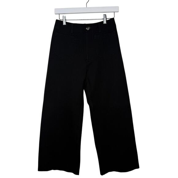 Anthropologie Pants - Anthropologie Wide Leg Black Pants | High Waisted Tailored Stretch | Modern Chic